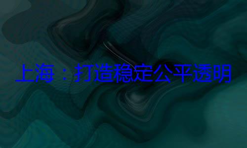 稳定公平透境明的营商环上海打造